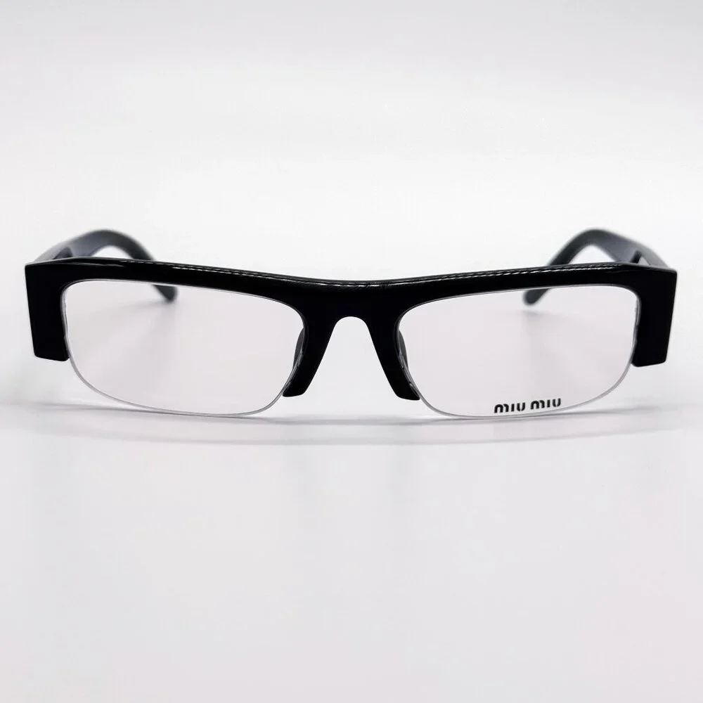 NEW MIU MIU EYEGLASSES MUB07S 16K08N BLACK WOMEN MU B07S SMU B07